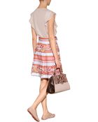 Ferragamo Silk Cap Sleeve Top - Lyst