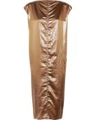 Rick Owens Dagger Metallic Taffeta Dress - Lyst