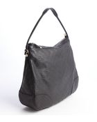 Gucci Black Logo Embossed Leather Bree Bag - Lyst