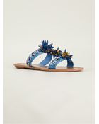 Tory Burch Embellished Sandals - Lyst