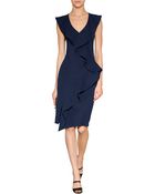 Donna Karan New York Ruffled Sheath Dress - Lyst