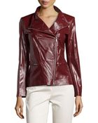 Lafayette 148 New York Bradley Leather Moto Jacket - Lyst