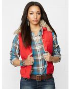 Denim & Supply Ralph Lauren Faux-Fur-Trimmed Down Vest - Lyst