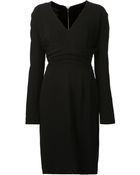 Elie Saab Pleated Waist Dress - Lyst