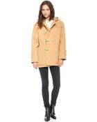 NLST Toggle Coat - Camel - Lyst
