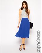 Asos Midi Pleated Skirt - Lyst