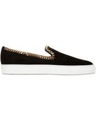 Louis Leeman Suede Leather Slip On Sneakers - Lyst