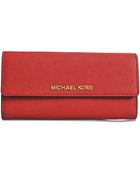 Michael Kors Jet Set Travel Flap Wallet - Lyst