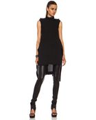Rick Owens Ridged Silk Tunic - Lyst