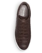 Michael Kors Jake Embossed-Leather Sneaker - Lyst