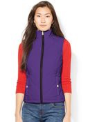 Lauren by Ralph Lauren Petite Quilted Zip-Up Vest - Lyst