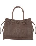 Zagliani Python Small Gatsby Tote - Lyst