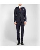 Dolce & Gabbana Navy Slim-Fit Jacquard Wool Three-Piece Suit - Lyst