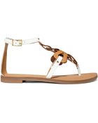 Nine West Saddie Flat Thong Sandals - Lyst