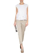 Jil Sander Pleated Draped Top - Lyst