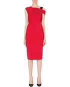 Roland Mouret Asymmentric Stretch-crepe Dress - Lyst