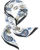 Kenzo Pure Silk Tiger and Paisley Print Square Scarf - Lyst