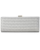 La Regale Silver-Tone Long Frame Woven Clutch - Lyst