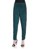 3.1 Phillip Lim Tapered Silk Track Pants - Lyst