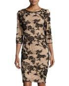 Chetta B Floral-Design Lace Cocktail Dress - Lyst