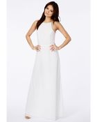 Missguided Pascaline White High Neck Strappy Maxi Dress - Lyst