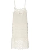 Thakoon Embroidered Lacetrimmed Cotton Slip Dress - Lyst