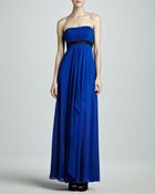 Aidan By Aidan Mattox Strapless Beaded-Waist Jersey Gown - Lyst