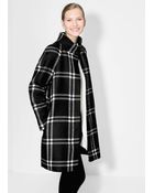 Mango Check Wool-Blend Coat - Lyst