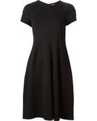 Jil Sander Fitted Flared Dress - Lyst