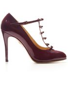 Charlotte Olympia Prissy Patent Leather Mary-Jane Pumps - Lyst
