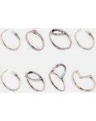 Asos Mixed Shapes Ring Pack - Lyst