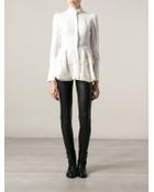 Alexander McQueen Ruffled Trim Blouse - Lyst