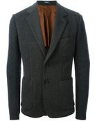 Dolce & Gabbana Knitted Sleeves Blazer - Lyst