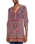 Tolani Camryn Silk Printed Long Tunic - Lyst