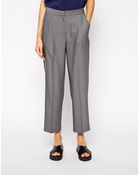 Asos Peg Pants with Pleats - Lyst