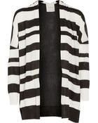 Mason by Michelle Mason Striped Cashmere And Silk Crepe De Chine Cardigan - Lyst