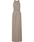 Lela Rose Textured-Silk Maxi Dress - Lyst