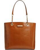 Calvin Klein Patent Saffiano Tote - Lyst