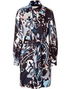 Emilio Pucci Printed Silk Shirtdress - Lyst