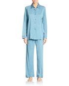 Donna Karan New York Cotton Sateen Pajama Set - Lyst
