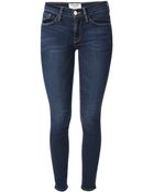 Frame Denim Le Skinny De Jeanne Indigo Jeans - Lyst