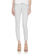 7 For All Mankind Cropped Skinny Stretchdenim Jeans - Lyst