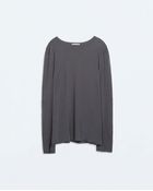 Zara Basic Soft Cotton T-Shirt - Lyst