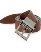 Burberry Plaidstamped Leather Belt - Lyst