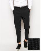 Asos Slim Fit Smart Pants In Polka Dot - Lyst