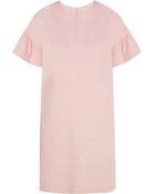 RED Valentino Ruffled-sleeve Crepe Mini Dress - Lyst