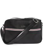 Ben Sherman Pu Black Stripes Messenger Bag - Lyst