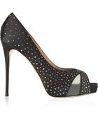 Valentino Crystal-Embellished Satin Pumps - Lyst