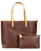 Etro Handbag Opened Large Shoppng With Paisley Print - Lyst