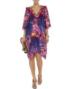 Matthew Williamson Embellished Printed Silk Dress - Lyst